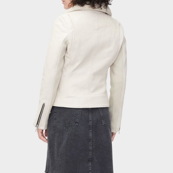 Ugg Australia Andee Leather Cycle Jacket NWT Sz Sm # motorcycle sheep - Picture 2 of 8